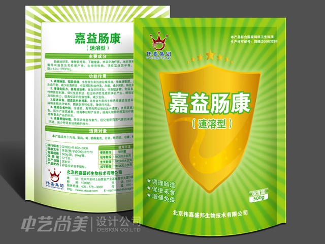 嘉益肠康饲料 包装设计