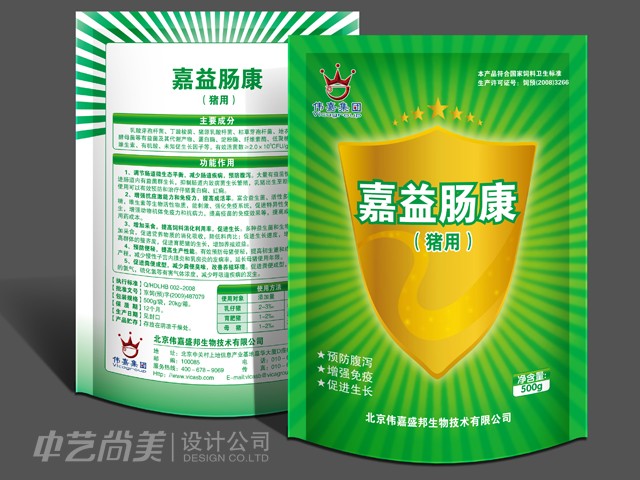 嘉益肠康饲料 包装设计