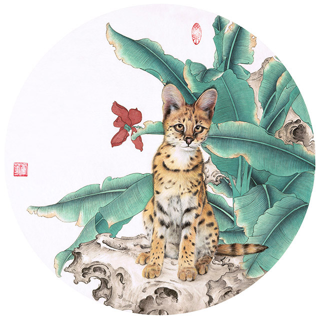 卢芳国画作品